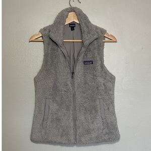 Women's Size S Patagonia Grey Los Gatos Fleece Vest Sherpa Fleece Full Zip
